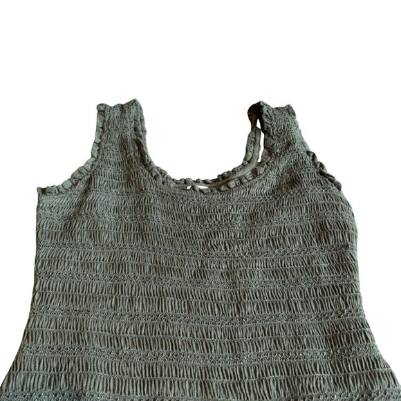 Akemi + Kin x Anthropologie Green Smocked Mini Dress Ruffle Size Medium Women's - Picture 2 of 10